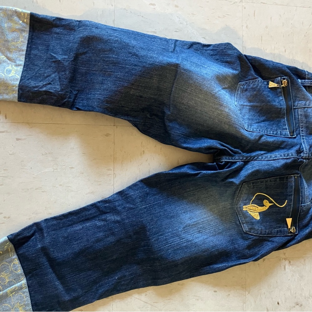 A pair of Capri Baby Phat jeans size9 never been worn.